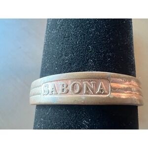 Sabona London Copper Cuff Bracelet Bronze Ridged‎ Wellness Vintage Patina Unisex